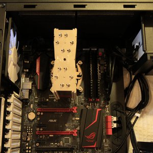 cpu cooler installed above
